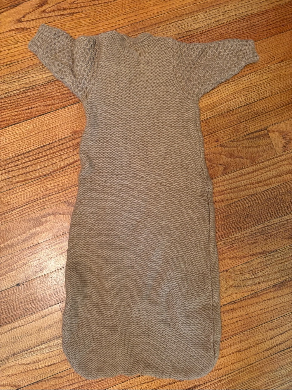 Disana virgin wool long sleeve sleep sack caramel size 1 - Picture 2 of 4